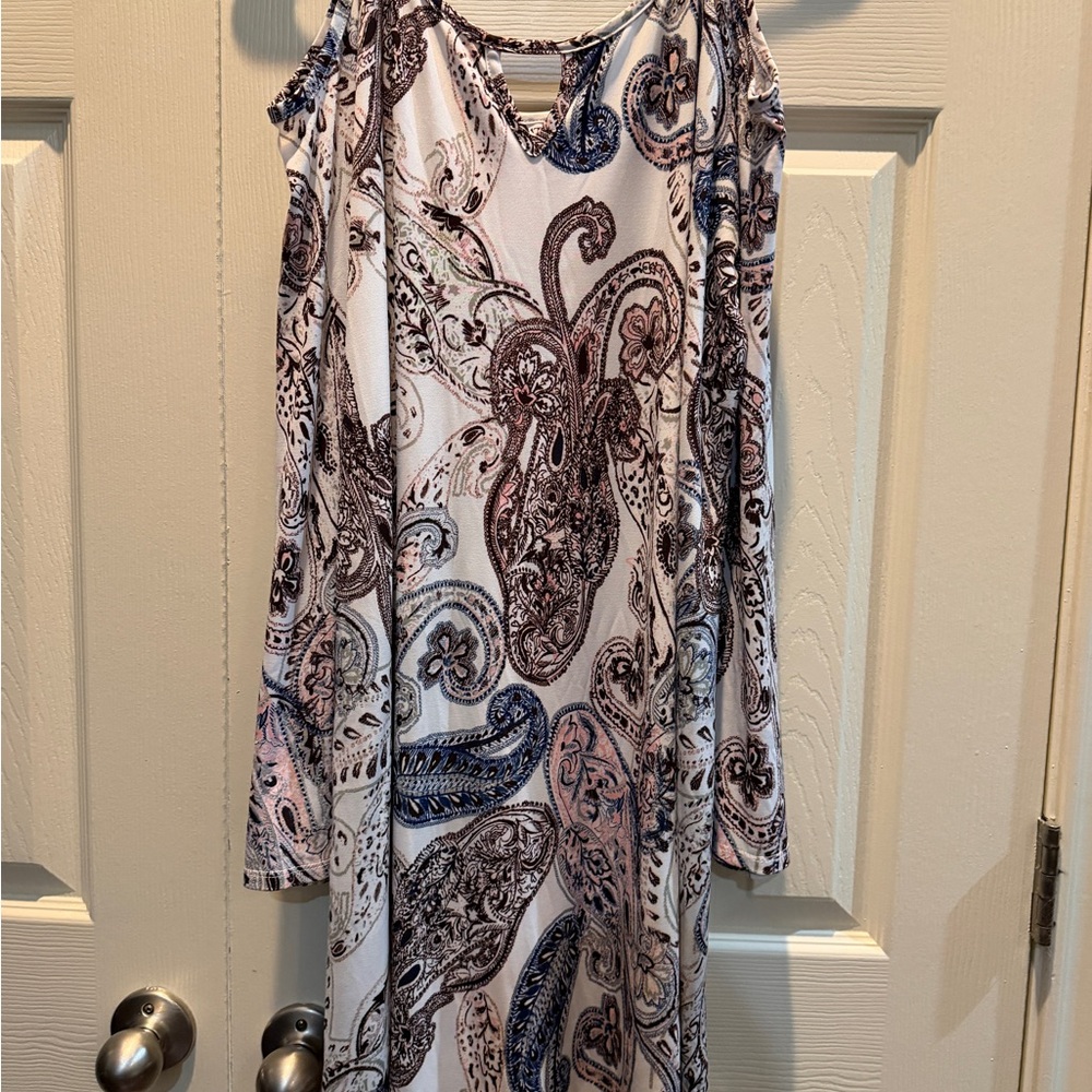 Cato Multicolor Paisley Long Sleeve Dress